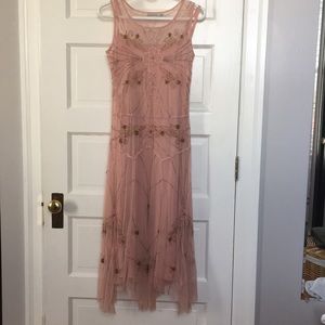 Newport News Pink Beaded Dress - Size 4